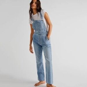 Rolla's | 100% Cotton Original Wide Leg Denim Overalls in Blue‎